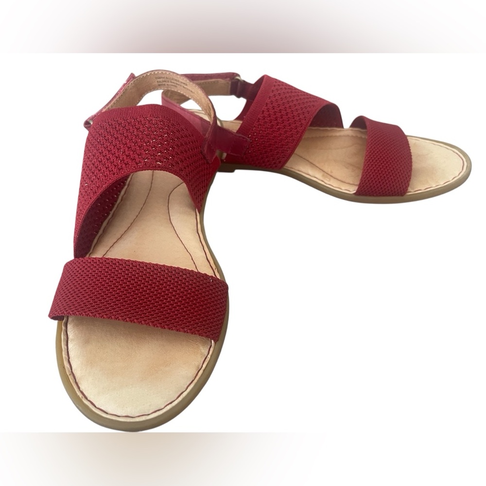 Born Hanz Scarlet Red Sling Back Sandals Size 10
